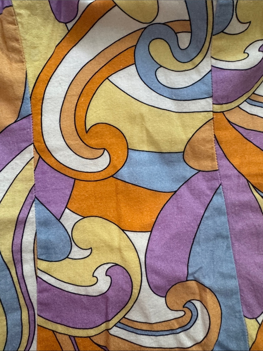 Peppermayo Strapless Retro Swirl Mini Dress in Yellow, Orange, Purple, Pale Blue - Picture 4 of 5